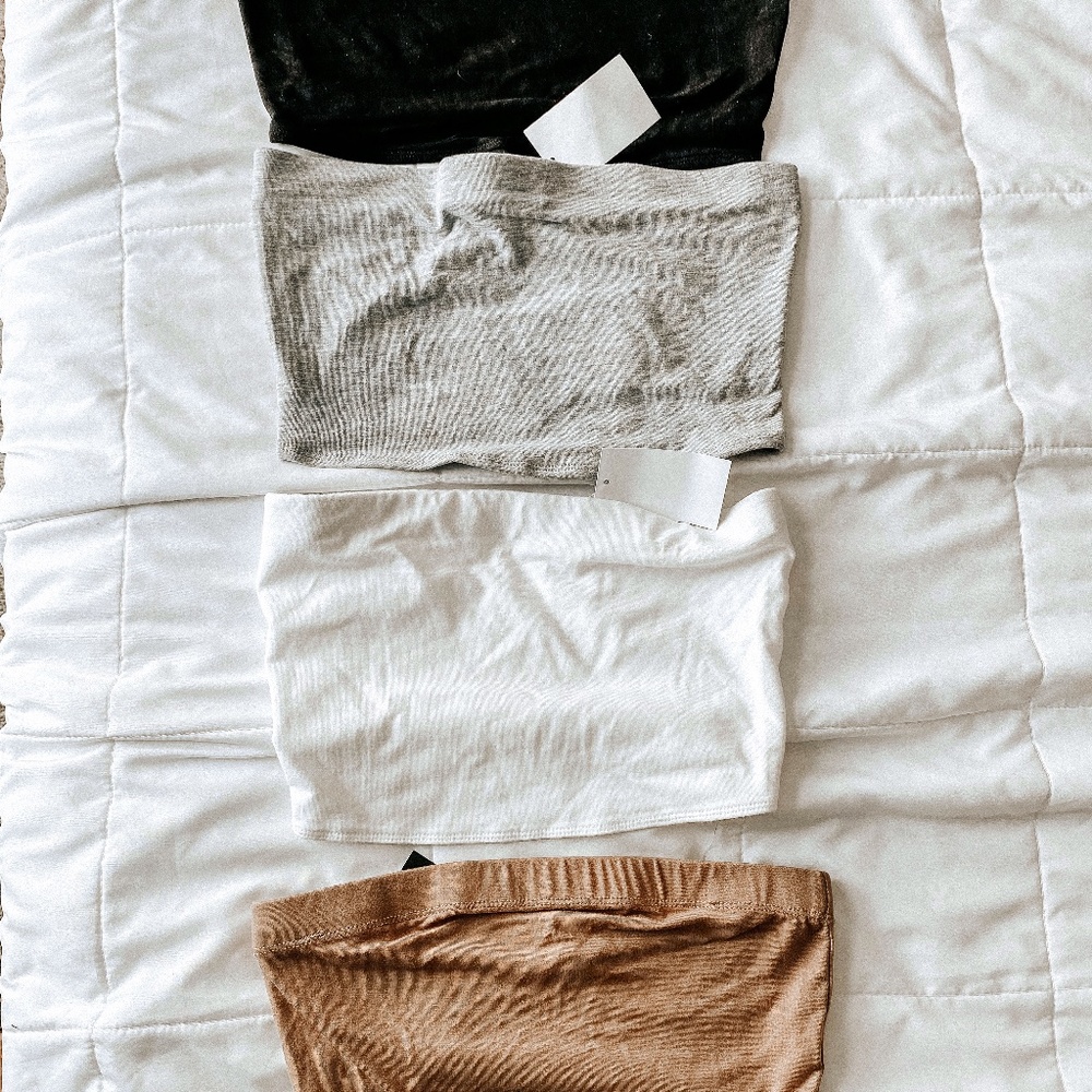 Bandeau tops - Solid tube tops